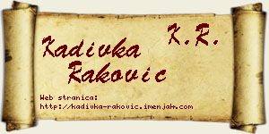 Kadivka Raković vizit kartica